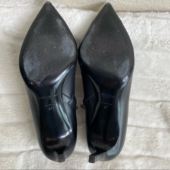 Saint Laurent Studded Point-Toe Ankle Bootie - Picture 13 of 16